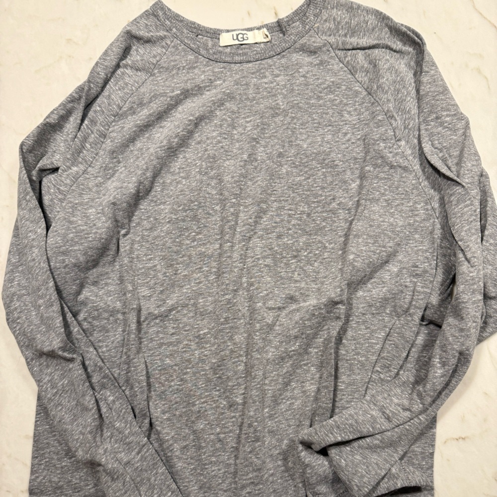 UGG Gray Long Sleeve Tees Soft Cotton Blend